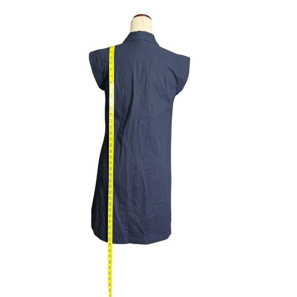 Michael Kors Navy Sleeveless Shirt Dress Size Small 1264 - Picture 3 of 9